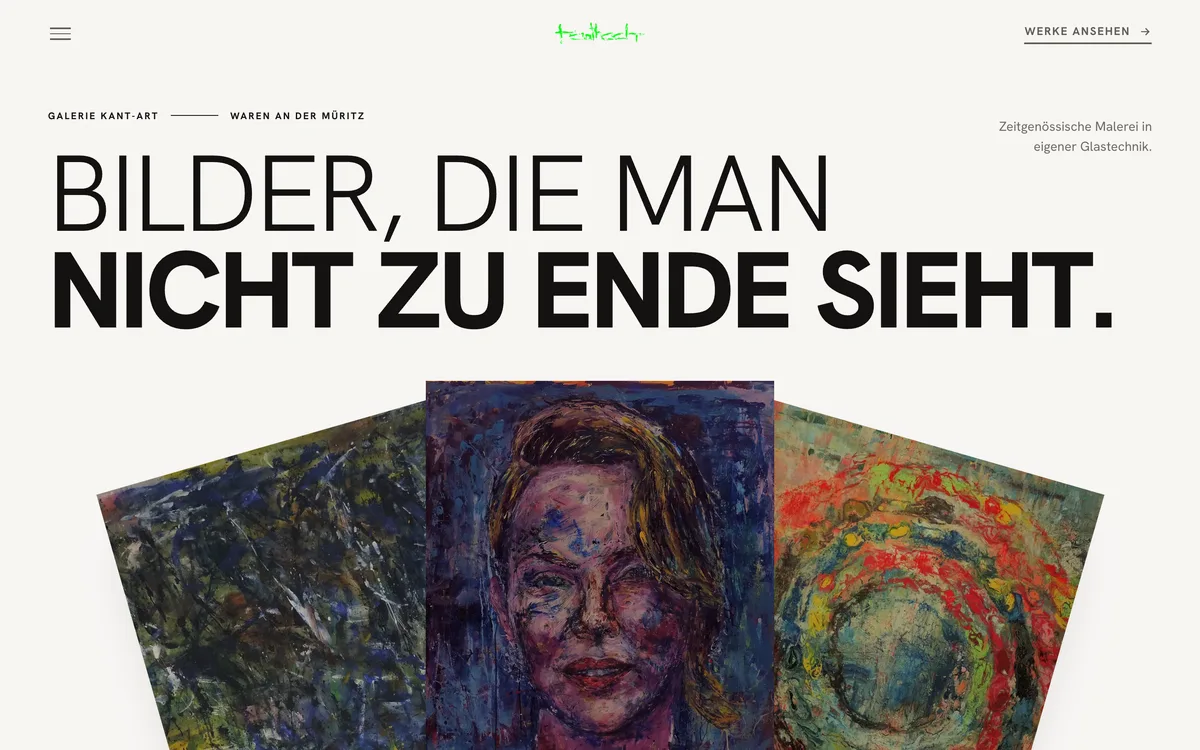 Startseite der Galerie Kant-ART